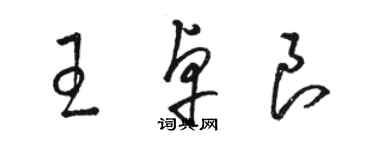 駱恆光王卓良草書個性簽名怎么寫