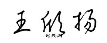 梁錦英王欣揚草書個性簽名怎么寫