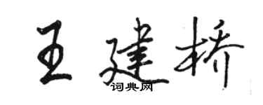 駱恆光王建橋行書個性簽名怎么寫