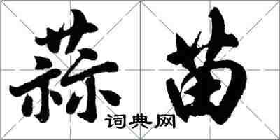 胡問遂蒜苗行書怎么寫