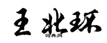 胡問遂王北環行書個性簽名怎么寫