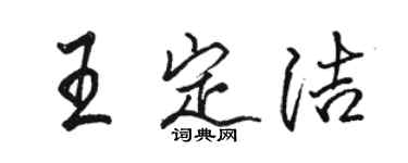 駱恆光王定潔行書個性簽名怎么寫