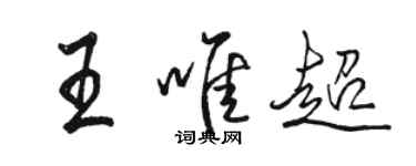 駱恆光王唯超行書個性簽名怎么寫