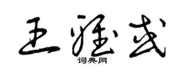 曾慶福王雅或草書個性簽名怎么寫