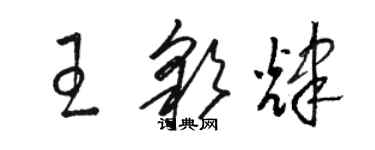 駱恆光王彩輝草書個性簽名怎么寫