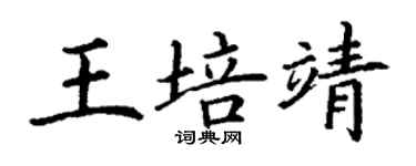 丁謙王培靖楷書個性簽名怎么寫