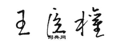 駱恆光王臣權草書個性簽名怎么寫