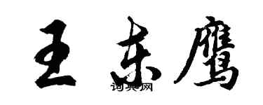 胡問遂王東鷹行書個性簽名怎么寫