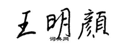 王正良王明顏行書個性簽名怎么寫
