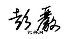 朱錫榮彭嚴草書個性簽名怎么寫