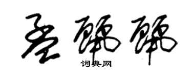 朱錫榮孟麗麗草書個性簽名怎么寫