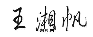 駱恆光王湘帆行書個性簽名怎么寫