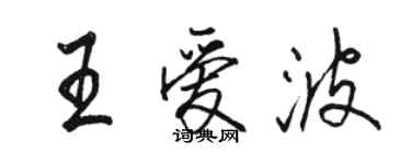 駱恆光王愛波行書個性簽名怎么寫