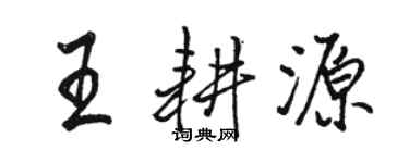 駱恆光王耕源行書個性簽名怎么寫