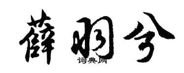 胡問遂薛羽兮行書個性簽名怎么寫