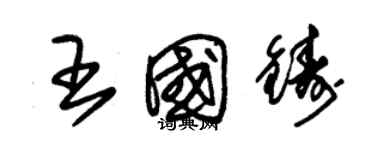 朱錫榮王國鑄草書個性簽名怎么寫