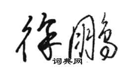 駱恆光徐鵬草書個性簽名怎么寫