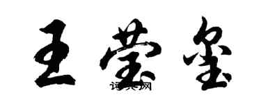 胡問遂王瑩璽行書個性簽名怎么寫