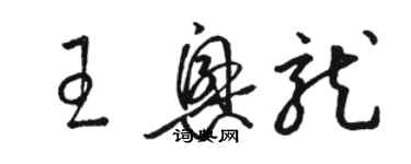 駱恆光王興龍草書個性簽名怎么寫