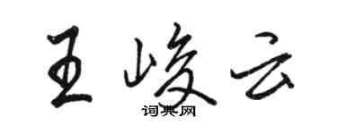 駱恆光王峻雲行書個性簽名怎么寫