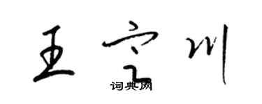 梁錦英王定川草書個性簽名怎么寫