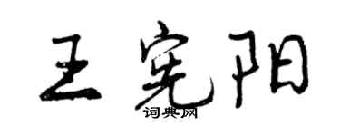 曾慶福王憲陽行書個性簽名怎么寫