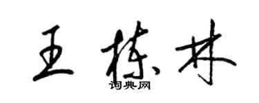 梁錦英王棟林草書個性簽名怎么寫