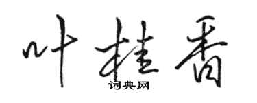 駱恆光葉桂香行書個性簽名怎么寫