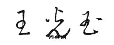 駱恆光王光玉草書個性簽名怎么寫