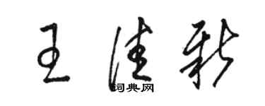 駱恆光王佳新草書個性簽名怎么寫