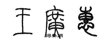 陳墨王廣惠篆書個性簽名怎么寫