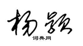 朱錫榮楊穎草書個性簽名怎么寫