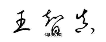 梁錦英王智真草書個性簽名怎么寫