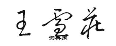 駱恆光王雪莊草書個性簽名怎么寫