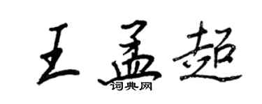 王正良王孟超行書個性簽名怎么寫