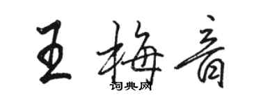 駱恆光王梅音行書個性簽名怎么寫