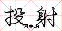 龐中華投射行書怎么寫