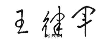 駱恆光王律軍草書個性簽名怎么寫