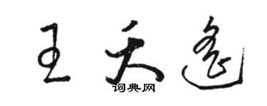 駱恆光王夭遙草書個性簽名怎么寫