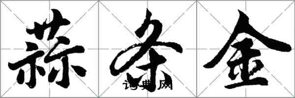 胡問遂蒜條金行書怎么寫