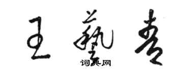 駱恆光王藝青草書個性簽名怎么寫