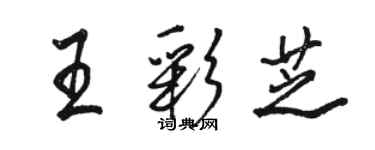 駱恆光王彩芝行書個性簽名怎么寫