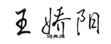 駱恆光王嬌陽行書個性簽名怎么寫