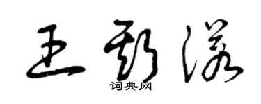 曾慶福王斯諾草書個性簽名怎么寫