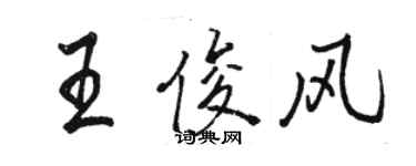 駱恆光王俊風行書個性簽名怎么寫