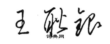 駱恆光王耿銀草書個性簽名怎么寫