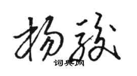 駱恆光楊駿草書個性簽名怎么寫