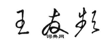 駱恆光王友頻草書個性簽名怎么寫