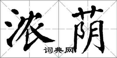 翁闓運濃蔭楷書怎么寫