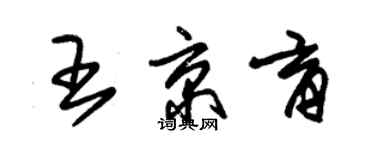朱錫榮王京育草書個性簽名怎么寫